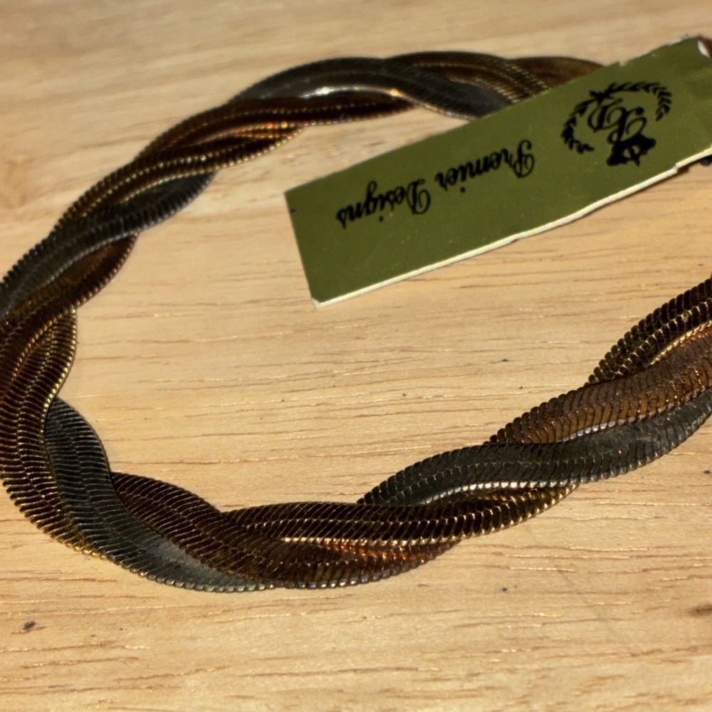 Premier‎ Design Multicolor Twisted Herringbone Bracelet Magnetic Closure - Picture 2 of 7